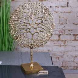 Lolam Metal Gold Coral Ornament Sculpture 51cm - thumbnail 1