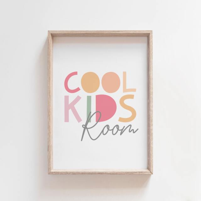 Cool Kids Room Print, Playroom Prints, Girls Bedroom Wall Art, Pastel Nursery Decor, Sister Prints - image 1