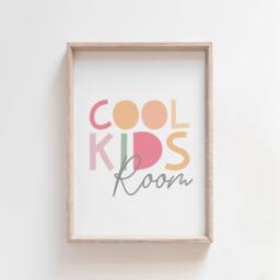 Cool Kids Room Print, Playroom Prints, Girls Bedroom Wall Art, Pastel Nursery Decor, Sister Prints - thumbnail 1