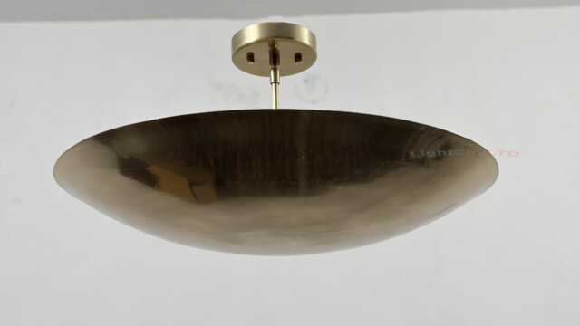 Raw Brass Ceiling Flush Mount Light - Mid Century Modern Sputnik Chandelier Light Fixture Living Room Lighting - image 1