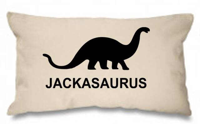 Personalised Cushion Pillow Dinosaur Dinosarus - Birthday Christmas Gift Including Infill - image 1