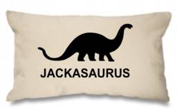 Personalised Cushion Pillow Dinosaur Dinosarus - Birthday Christmas Gift Including Infill - thumbnail 1