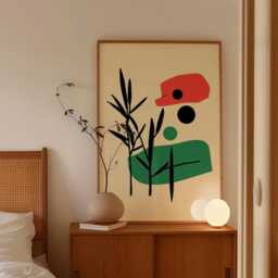 Japanese Bamboo Poster, Minimalist Botanical Wall Art Print - thumbnail 2