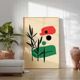 Japanese Bamboo Poster, Minimalist Botanical Wall Art Print - thumbnail 4