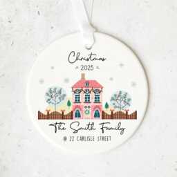 Personalised Family Christmas Ornament - Acrylic Or Ceramic Bauble Name & Members Keepsake Gift 2025 - thumbnail 2