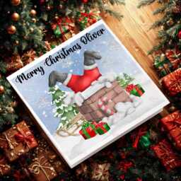 Personalised Kids Christmas Decoration - Grandson Santa Gift Custom Bauble For Boys Stocking Filler Eve Box - thumbnail 2