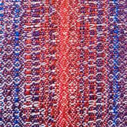 Small Handwoven Bohemian Wall Hanging, Meditation Fiber Art, Ombre Red Purple Tapestry With Color & Pattern Gradation, Art - thumbnail 4