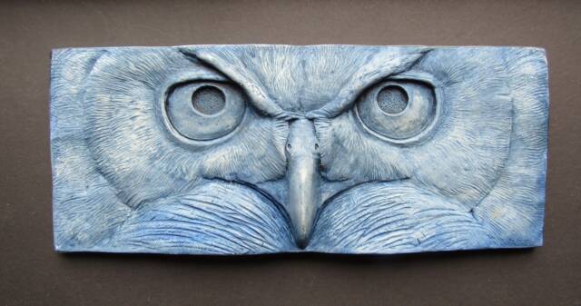 Great-Horned Owl Eyes Wall Sculpture - image 1
