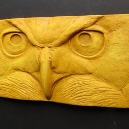 Great-Horned Owl Eyes Wall Sculpture - thumbnail 4