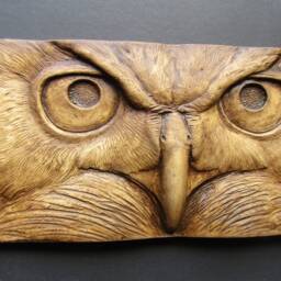 Great-Horned Owl Eyes Wall Sculpture - thumbnail 2
