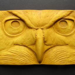 Great-Horned Owl Eyes Wall Sculpture - thumbnail 3