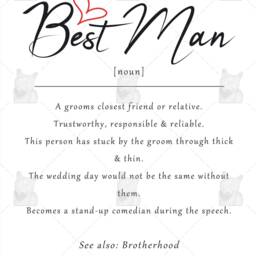 Best Man Definition Print, Gift, Best Friend Wedding Brother Favour, Thank You Gift - thumbnail 2