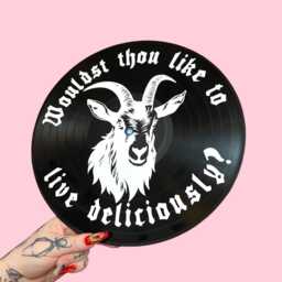 Wouldst Thou Like To Live Deliciously , Gothic Record Wall Art, Gothic, Music Lover, Gift, Vinyl, Tattoo Style, Retro Decor, Lyrics - thumbnail 1