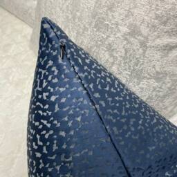 John Lewis & Partners Astar Fabric, Luxurious Navy Cushion Cover, Pillow Textured Designer Fabric High Quality Handmade - thumbnail 2
