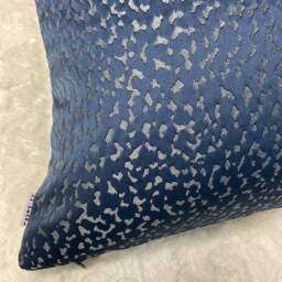 John Lewis & Partners Astar Fabric, Luxurious Navy Cushion Cover, Pillow Textured Designer Fabric High Quality Handmade - thumbnail 3