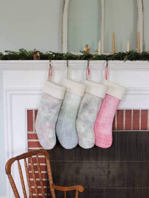 Wool Christmas Stockings, Thick & Cozy - image 1