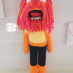 Hand-Crocheted Riff Raff Plush - Whimsical Amigurumi Toy Character - thumbnail 2