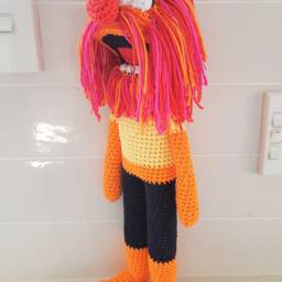 Hand-Crocheted Riff Raff Plush - Whimsical Amigurumi Toy Character - thumbnail 3