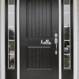 Welcome, Hola, Hello, Bonjour, Front Door - Entryway Or Wall Vinyl Decal Sticker - Great Gift Idea/Home Decor - thumbnail 2