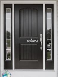 Welcome, Hola, Hello, Bonjour, Front Door - Entryway Or Wall Vinyl Decal Sticker - Great Gift Idea/Home Decor - thumbnail 1
