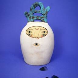 "Handmade Ceramic Sculpture - ""Lady Tatum" - thumbnail 2