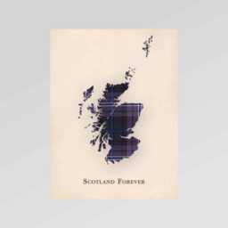 Clan Scotland Forever Scottish Tartan Map - Of Family Wall Decor, Ready To Hang - thumbnail 2