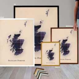 Clan Scotland Forever Scottish Tartan Map - Of Family Wall Decor, Ready To Hang - thumbnail 3