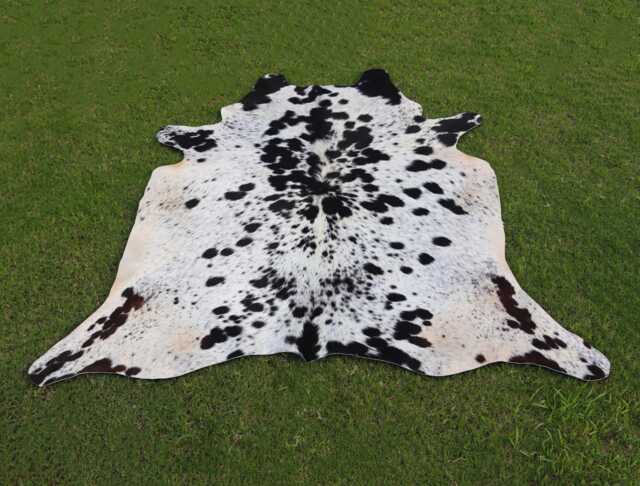 Genuine Black & White Cowhide-Exotic Cow Skin Rug For Western Home Decor-Luxury Cowhide Floor Area Rug-Brazilian Cowhide-Large - image 1