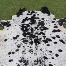 Genuine Black & White Cowhide-Exotic Cow Skin Rug For Western Home Decor-Luxury Cowhide Floor Area Rug-Brazilian Cowhide-Large - thumbnail 2