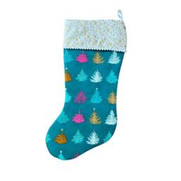 Rifle Paper Co X Christmas in The City Metallic Holiday Print Stocking - thumbnail 3
