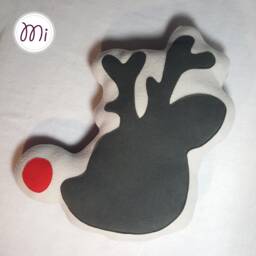 Rudolph The Reindeer Pillow Shades Of Life Collection Silhouettes Christmas Decoration Santa Claus - thumbnail 1
