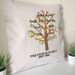 Family Tree Cushion Personalised Names Pillow Custom Made Cover - Mothers Day Gift - thumbnail 3