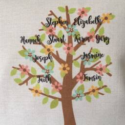 Family Tree Cushion Personalised Names Pillow Custom Made Cover - Mothers Day Gift - thumbnail 2