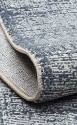 Anthracite Flat Rug Soft Textured Polyester, Modern Decor - thumbnail 1