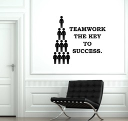 Teamwork Quote Vinyl Wall Decal Team Work Office Space Inspirational Art Stickers Mural - #2629Di - thumbnail 1