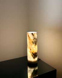 White Onyx Table Lamp Natural Stone Bedside Lighting