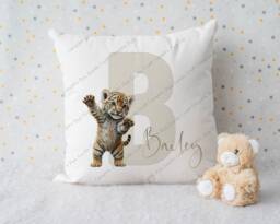 Tiger Cushion, Pillow, Gift, Gift For Him, Lover, Baby, Nursery Decor, Cub, Baby Pillow - thumbnail 1