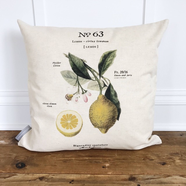Lemon Botanical Pillow Cover - image 1