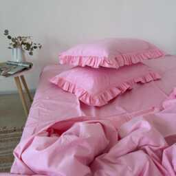 Barbie Pink Ruffle Cotton Bedding Set Duvet Cover, Pillowcases - thumbnail 2