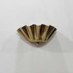Mid-Century Brass Half Flower Wall Sconce Lamp - Handmade Modern Light - thumbnail 2