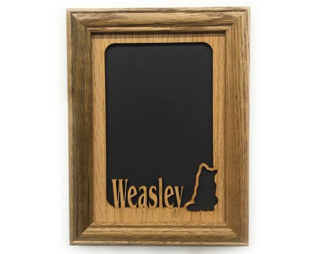 Personalized Cat Picture Frame - 5x7 Holds 4x6 Photo Lover Gift Ideas For Crazy Lady, Kitten Gift, Memorial, Decor - image 1