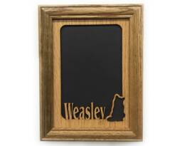 Personalized Cat Picture Frame - 5x7 Holds 4x6 Photo Lover Gift Ideas For Crazy Lady, Kitten Gift, Memorial, Decor - thumbnail 1