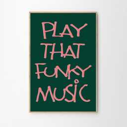 Play That Funky Music Art Canvas Poster, Trendy Wall Art, Apartment Aesthetic Decor, Retro Home Printed Gift - thumbnail 2