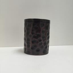 Hammered Copper Pen Holder Bronze Desk Organizer - thumbnail 4