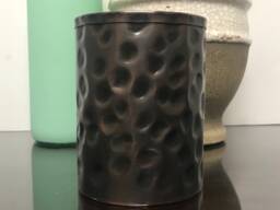 Hammered Copper Pen Holder Bronze Desk Organizer