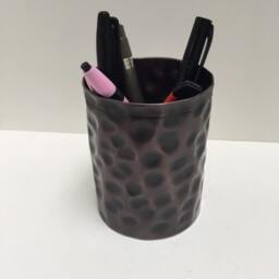 Hammered Copper Pen Holder Bronze Desk Organizer - thumbnail 3