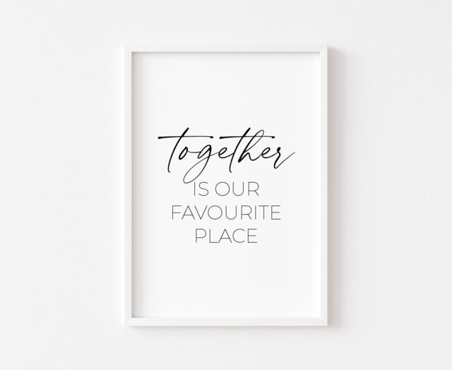 Bedroom Print - Wall Art Together Decor Home Prints Inspirational Quotes Typography - image 1