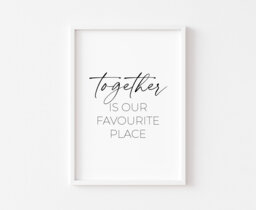 Bedroom Print - Wall Art Together Decor Home Prints Inspirational Quotes Typography - thumbnail 1