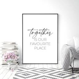 Bedroom Print - Wall Art Together Decor Home Prints Inspirational Quotes Typography - thumbnail 2
