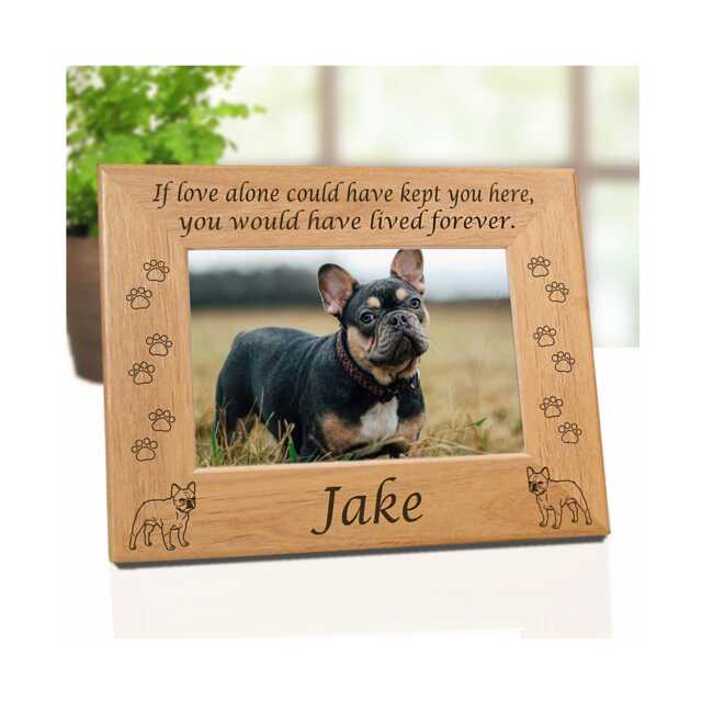 French Bulldog Gift Personalized Pet Lover Picture Frame Custom Dog Mom Wall Art Keepsake - image 1